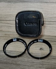 Antigo kit de lentes Canon close-up 72mm 1100 e 2100 filtro roscado e estojo de couro raro comprar usado  Enviando para Brazil