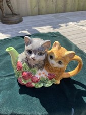 Cats kittens teapot for sale  WOODBRIDGE