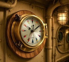 Schiffsuhr wanduhr massivem gebraucht kaufen  Hamburg