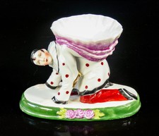 ⚜️ Escultura De Porcelana Sitzendorf Alemania Pierrot Saliera Figurita Art Deco comprar usado  Enviando para Brazil