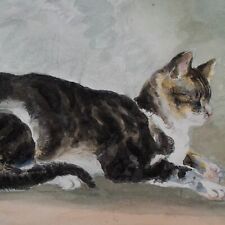 Katze reiher aquarell gebraucht kaufen  Berlin