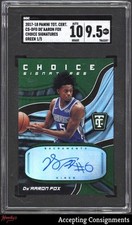 2017-18 Escolha Totalmente Certificada Green De'Aaron Fox RC Rookie AUTOMÁTICO 1/5 SGC 9.5 comprar usado  Enviando para Brazil