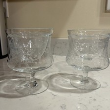 Vintage etched footed for sale  Fairfax