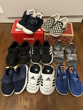 lote de 8 SANDÁLIAS SAPATOS DE BEBÊ CRIANÇA SAPATOS AQUÁTICOS MENINO tamanho 4 5 VANS ADIDAS PUMA comprar usado  Enviando para Brazil