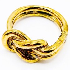 Vintage HERMES Atame Cachecol Anel Tom Dourado Nó Círculo Design Acessório França comprar usado Vintage HERMES Atame Cachecol Anel Tom Dourado Nó Círculo Design Acessório França comprar usado  Enviando para Brazil