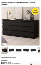 Black wide chest for sale  LUTON
