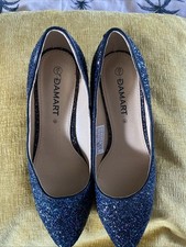 kitten heel glitter shoes for sale  GLASGOW