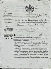 1809 missive imprimée d'occasion  Vesoul