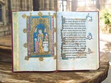 Book Of Hours 1300-1325 AD Facsimile Deluxe Leather-bound Faithful Reproduction comprar usado  Enviando para Brazil