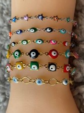 Pulseira Evil Eye Tornozeleira Colares Multicolorido Turco Proteção para Olhos. Feito à Mão comprar usado  Enviando para Brazil