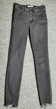 Jeans Madewell 9" cintura alta skinny 24 (real 23x28 8,5") bainha crua botão mosca A8 comprar usado  Enviando para Brazil
