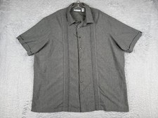 Camisa Cubavera Adulto 2XL XXL Cinza Bordada Linho Mistura de Rayon Botão para Cima comprar usado Camisa Cubavera Adulto 2XL XXL Cinza Bordada Linho Mistura de Rayon Botão para Cima comprar usado  Enviando para Brazil