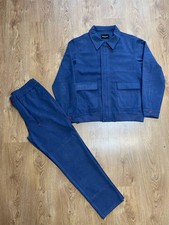 Jaqueta e calça masculina Kiton azul terno Harrington com zíper tamanho 54 comprar usado  Enviando para Brazil