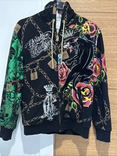 Moletom com capuz vintage - Christian Audigier - Tamanho G reversível, usado comprar usado  Enviando para Brazil