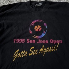 Camisa torneio vintage Andre Agassi tênis anos 90 San Jose comprar usado  Enviando para Brazil