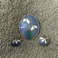 Cloisonné enamel brooch for sale  IPSWICH