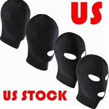Máscara facial preta elástica respirável olhos abertos boca elastano fantasia capuz máscara comprar usado  Enviando para Brazil