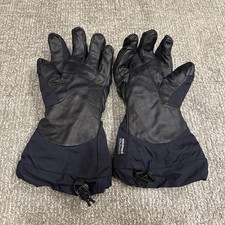 Usado, Luvas de neve Patagonia Gauntlet esqui couro palmeira isolado preto forrado de lã comprar usado  Enviando para Brazil