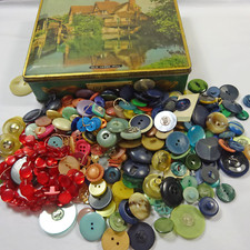 Tin vintage buttons for sale  LONDON