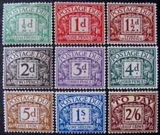 Sg.D10-D18 GV 1924 Postagem devido conjunto de 9, bloco cifra wmk, bom estado perfeito/estado perfeito. comprar usado  Enviando para Brazil
