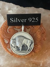 Silber bison anhänger gebraucht kaufen  Versand nach Germany