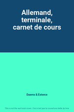 Allemand terminale carnet d'occasion  France