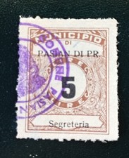 Marca Comunale Comune PASIAN DI PRATO ( Udine ) Lire 5 Segreteria comprar usado  Enviando para Brazil