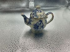 "Mini cafetera de porcelana decorativa azul y blanca para baño francés de 2 3/4"" de colección" segunda mano  Embacar hacia Mexico