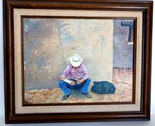 Vtg cowboy painting for sale  Milwaukee