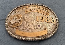 Fivela de cinto troféu personalizada vintage 1988 Steamboat Classic Bull Riding Champion Yazzie comprar usado  Enviando para Brazil