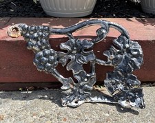 Antiga cadeira de videira de ferro fundido painel lateral direito traseiro para assento de jardim comprar usado  Enviando para Brazil