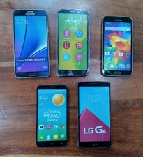 Pacote com 5 telefones de brinquedo multicoloridos para crianças manequim celular Samsung Note 5 Motorola 6 comprar usado  Enviando para Brazil