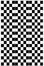 Black white chequered for sale  BOLTON