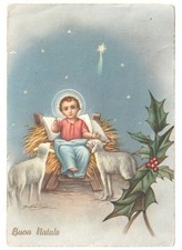 1963 natale cartolina usato  Italia