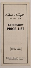 VINTAGE 1960 CHRIS CRAFT ACCESSORY PRICE LIST LUXURY BOAT POMPANO BEACH FLORIDA comprar usado  Enviando para Brazil
