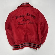 Jaqueta BOMBER Vintage Adulto Pequena Bordada Dupla Face Trabalhador Agrícola Anos 90 EUA comprar usado  Enviando para Brazil