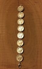Moeda Dime Mercury Joias Pulseira 7.5" 90% de prata, com .925 gomos! comprar usado  Enviando para Brazil