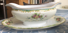 Vintage Noritake M Sello Misterioso Porcelana Floral Salsa Barco con Oro - 1917 Japón segunda mano  Embacar hacia Argentina