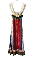 Vestido Lisanne Junior Patchwork Volantes Cuello Talla Medida Bohemio Hippie Maxi segunda mano  Embacar hacia Mexico