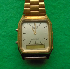 Relógio retrô masculino vintage CASIO AQ-230, peças/reparos não testados comprar usado  Enviando para Brazil