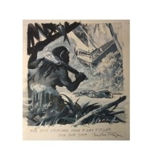 Arte Original Tarzan – Kala no Naufrágio de Avião | Pintura Guache Milan Fibiger 2009 comprar usado  Enviando para Brazil