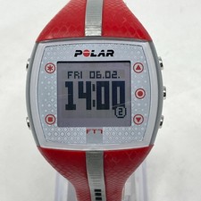 Usado, Relógio Polar Unissex FT7 Relógio Digital 38mm Vermelho Prata Luz de Fundo Data Nova Bateria comprar usado  Enviando para Brazil
