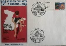 Usado, ESPAÑA 2024 Sobre ATM Vuelta a España  matasellos Especial Primera Etapa LISBOA  comprar usado  Enviando para Brazil