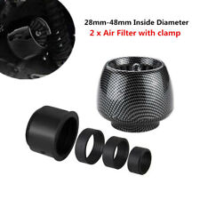 2x Adaptador de entrada de filtro de admisión de aire de tubo recto de fibra de carbono para motocicleta 28-48 mm, usado segunda mano  Embacar hacia Mexico