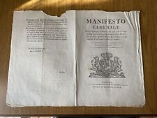 Antico manifesto camerale usato  Beinasco