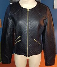 Black quilted faux for sale  Appleton