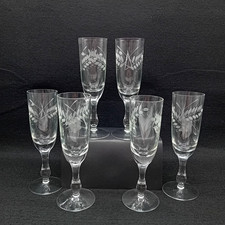 etched champagne glasses for sale  MIRFIELD