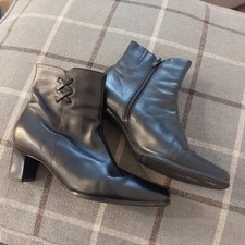 Clarks black leather for sale  ALFRETON