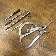 Herramientas de medición antiguas raras New York Indicating Calipers Co. para fabricante de violines segunda mano  Embacar hacia Mexico