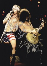 Foto autografada Guns N' Roses Axl Rose Slash RP 12x8 comprar usado  Enviando para Brazil